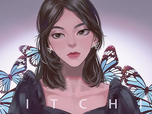 怎么会有蝴蝶这样美丽的精灵。（个人主页-ZNDUxOTc2NDg=） - 创作习作 - 站酷设计师一瓶荔枝原创素材 - 站酷ZCOOL