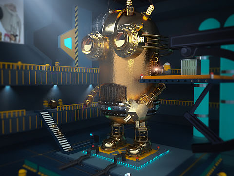 [小黄人]机械风格（个人主页-ZNTU2NjEyNjg=） - 场景 - 站酷设计师KK_luv原创素材 - 站酷ZCOOL