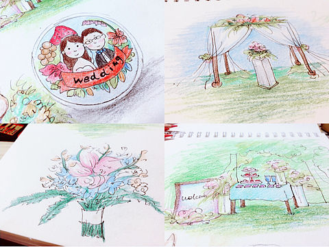 為自己的婚禮設(shè)想的（個人主頁-ZMjM2MTY3MzY=） - 藝術(shù)插畫 - 站酷設(shè)計師芥末芥末豆原創(chuàng)素材 - 站酷ZCOOL