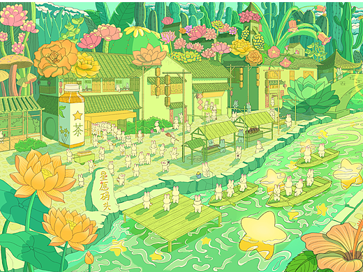 星愿小镇（个人主页-ZNjUzODczMzI=） - 商业插画 - 站酷设计师婉豆子豆婉原创素材 - 站酷ZCOOL