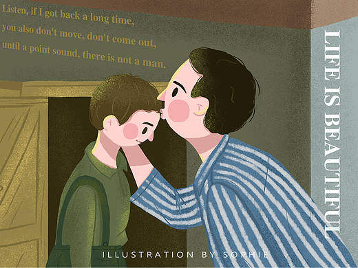 《美丽人生》电影插画