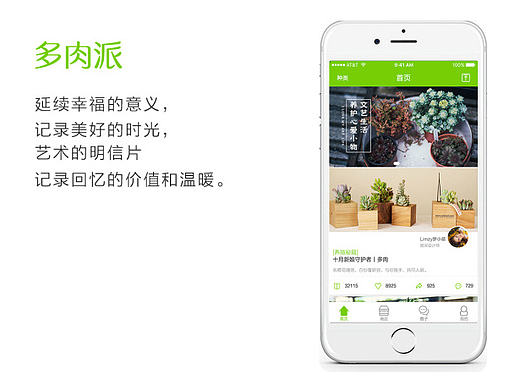 多肉派APP-展示排版 部分页面