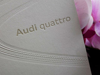 Audi quattro凸版邀请函