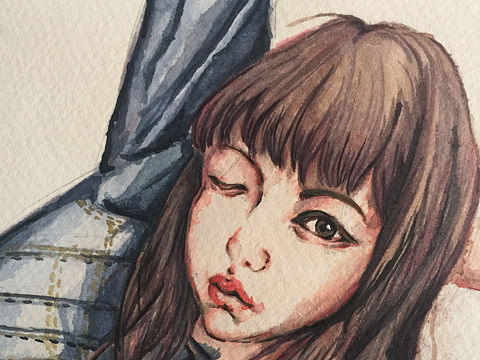 闲时手绘习作 vivi里的日本少女