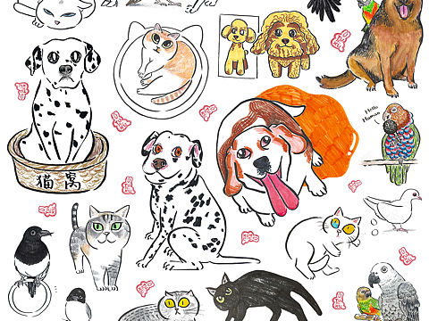 大家庭画稿完成