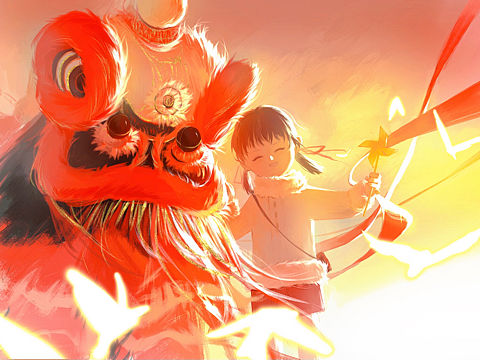 红色