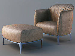 近日做的几个布褶比较丰富的家具模型