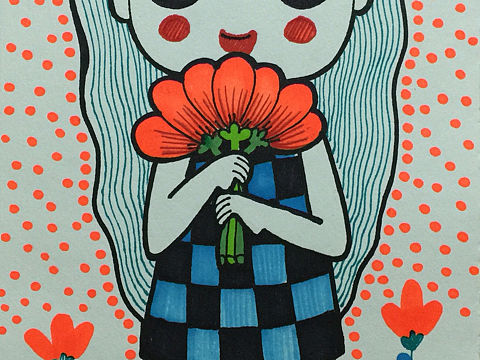 儿童画涂鸦---女孩儿