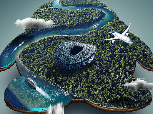 騰訊旅游海報（個人主頁-ZMjE1Mzc3ODg=） - 海報 - 站酷設計師SUPERZHAO原創(chuàng)素材 - 站酷ZCOOL