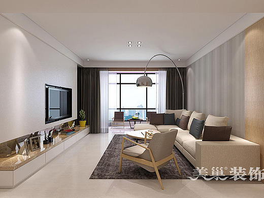 中基乐湾装修三室两厅两卫装修现代简约风格设计图