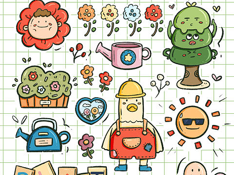 Mia’s stickers第一期（个人主页-ZNDczOTk3Mjg=） - 商业插画 - 站酷设计师北北Mia原创素材 - 站酷ZCOOL