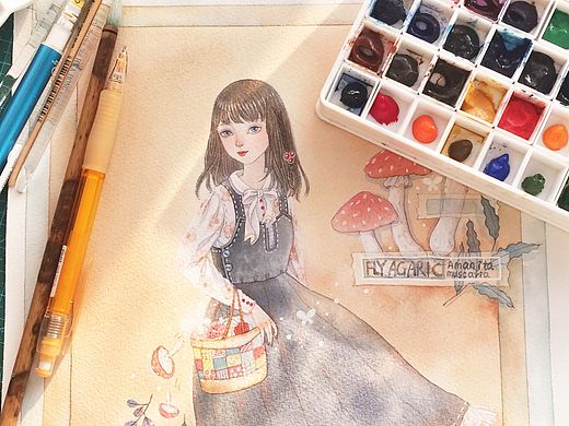 红色蘑菇（个人主页-ZMTQ2MDk4Mjg=） - 商业插画 - 站酷设计师兔梨商店原创素材 - 站酷ZCOOL