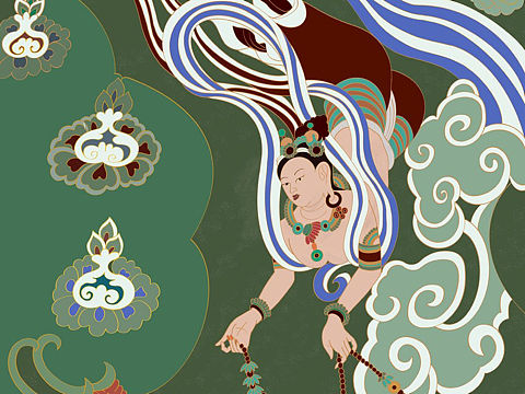 敦煌插畫（個人主頁-ZNDI1MzA1NjA=） - 創(chuàng)作習(xí)作 - 站酷設(shè)計師久七ZD原創(chuàng)素材 - 站酷ZCOOL