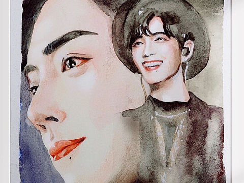 水彩肖战（个人主页-ZNDgwOTM1MzY=） - 绘画 - 站酷设计师空鸣小狼kominwol原创素材 - 站酷ZCOOL