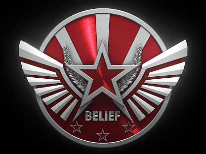 一款“战舰卡牌手游”的阵营选择徽章