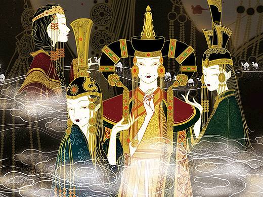 民族风系列插画设计