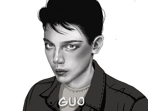 手绘 黑白色调  练习