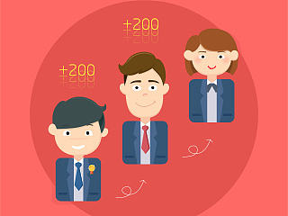 理财类APP金融港App v2.1引导页设计 品牌形象 卡通吉祥物小金思密达~