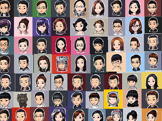 又一批微信微博的卡通头像绘制图