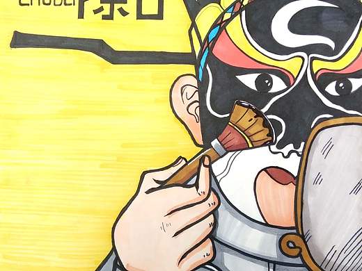 扫黑除恶手绘海报设计