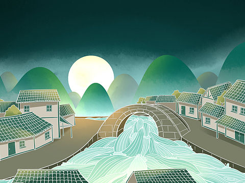 古风建筑插画
