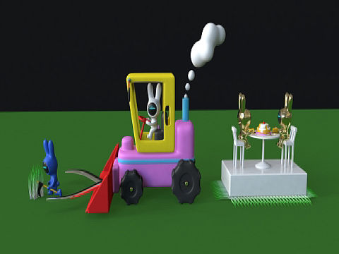 《丛林法则的本质就是收割》IP形象数字艺术一仔兔系列