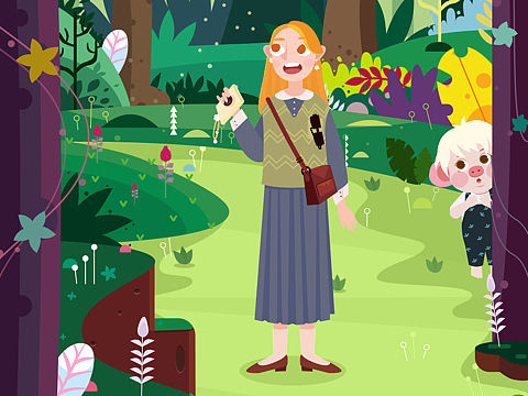 森林（个人主页-ZNDI4ODM4NzI=） - 商业插画 - 站酷设计师哈米瓜甜原创素材 - 站酷ZCOOL