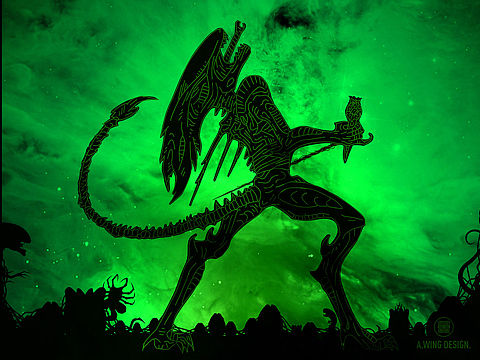 ALIEN RHAPSODY異形狂想曲（個(gè)人主頁-ZNDMyMzk4MDQ=） - 商業(yè)插畫 - 站酷設(shè)計(jì)師A_Wing翼原創(chuàng)素材 - 站酷ZCOOL
