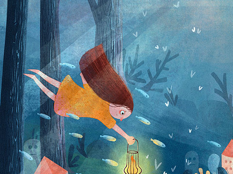 深海探索-儿童插画