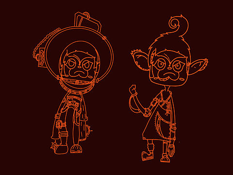 蒸汽朋克 快樂猴（個人主頁-ZNTQ0NDM1MDg=） - IP形象 - 站酷設(shè)計師愛吃醬餅ing原創(chuàng)素材 - 站酷ZCOOL