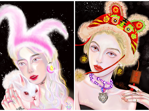 还可以这样 我的十二生肖系列才画了6张