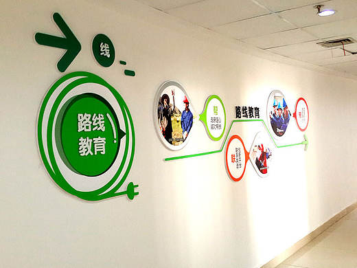 某电力公司 花花异形展板上墙实景 花个够