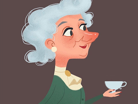 五步画出一个优雅的老太太（个人主页-ZNDA2MTQ2OTY=） - 儿童插画 - 站酷设计师集思设计工作室原创素材 - 站酷ZCOOL