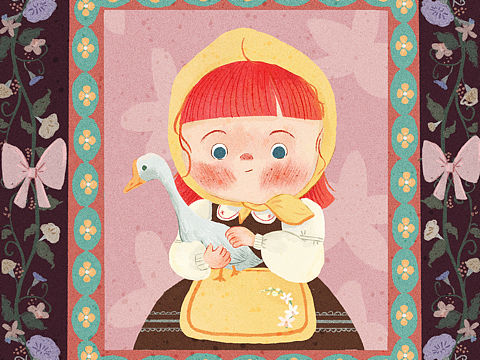 田园小姑娘（个人主页-ZNTk4OTUzNjQ=） - 儿童插画 - 站酷设计师都安原创素材 - 站酷ZCOOL