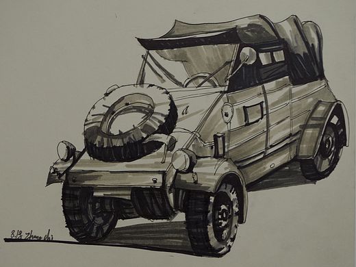 马克笔 手绘 车