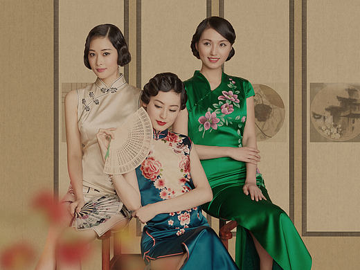 服装拍摄-某品牌旗袍礼服-中国风-新文人画摄影（第二弹）