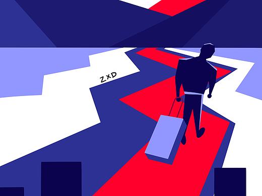 一组扁平风插画