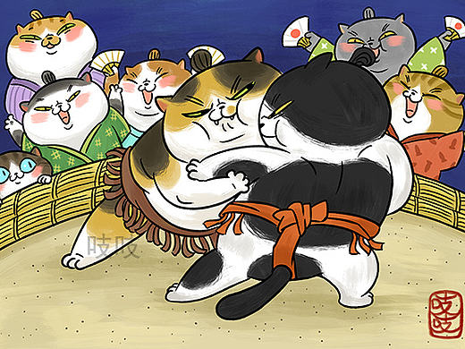 猫咪名画赏析第三波———浮世绘版