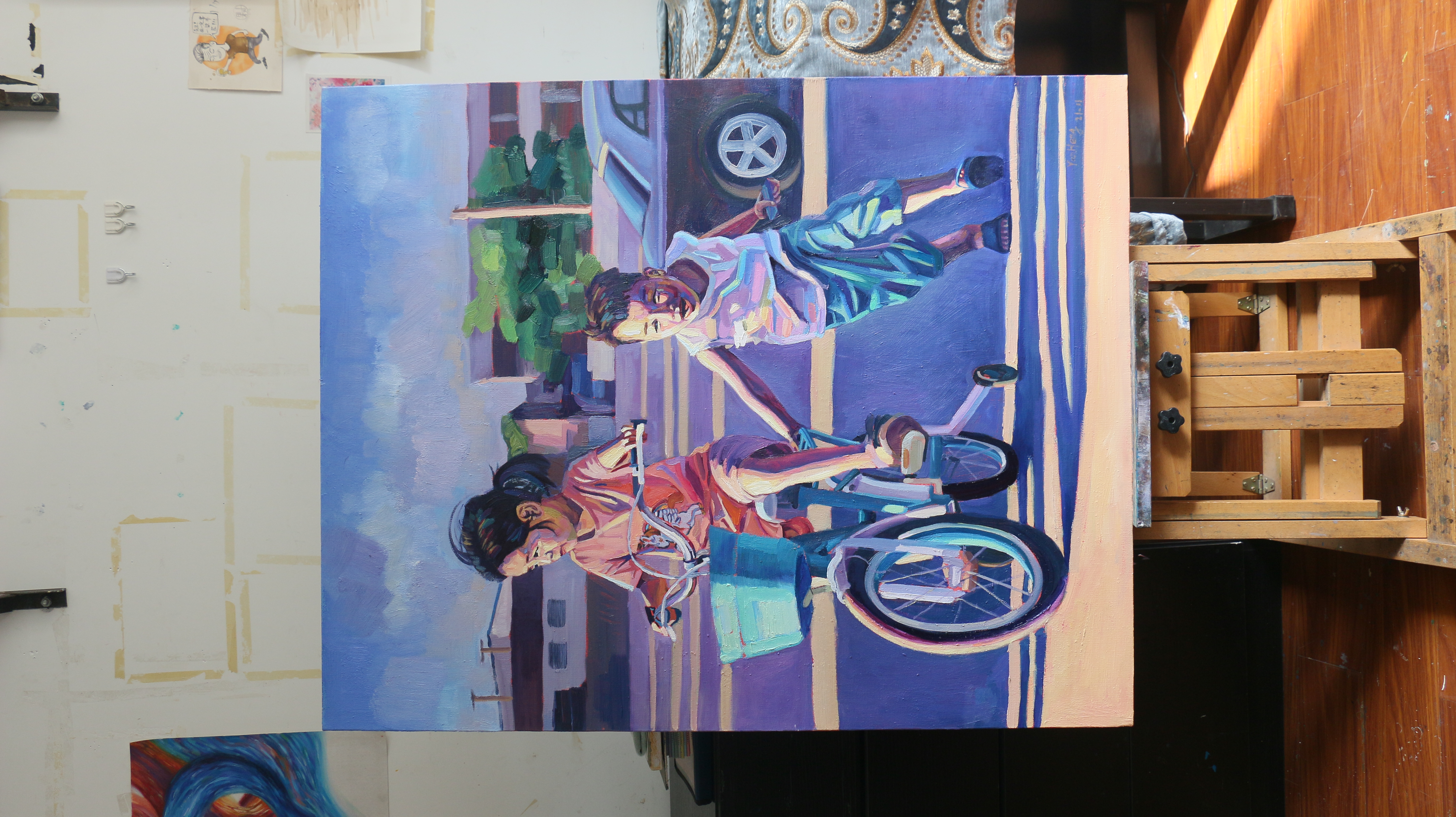 80*100cm《童年应该是彩色的》