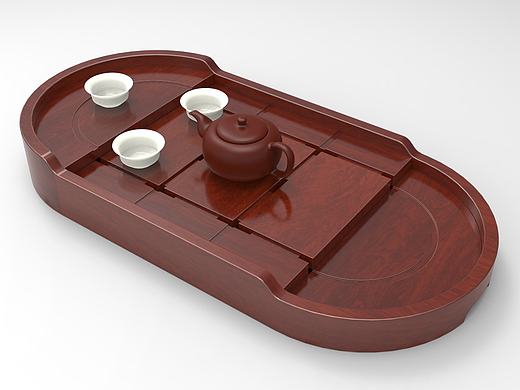 客家围龙屋茶盘设计