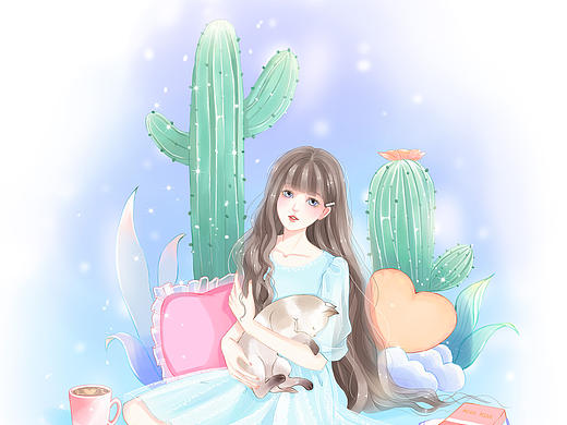 女孩們（個(gè)人主頁-ZMzY4NzIwNjQ=） - 商業(yè)插畫 - 站酷設(shè)計(jì)師大悅兒_Aimee原創(chuàng)素材 - 站酷ZCOOL