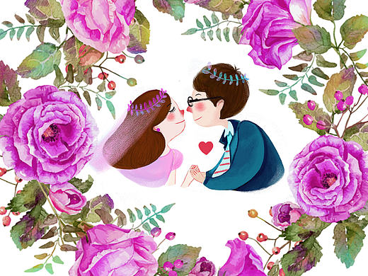 结婚小插画