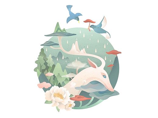 山生万物 包装图案设计 罗雨舒插画