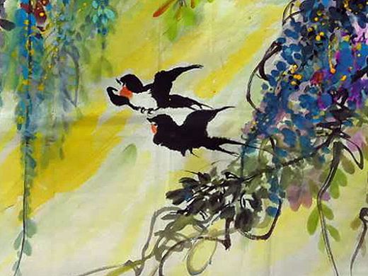 石泷原创作品《紫气东来》（个人主页-ZMTU3MjkwMTY=） - 绘画 - 站酷设计师石瀧兿術原创素材 - 站酷ZCOOL