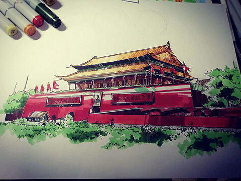 天安門(mén)[z歡呼]（個(gè)人主頁(yè)-ZNDY1ODQwNjA=） - 創(chuàng)作習(xí)作 - 站酷設(shè)計(jì)師大堅(jiān)果JGJ原創(chuàng)素材 - 站酷ZCOOL