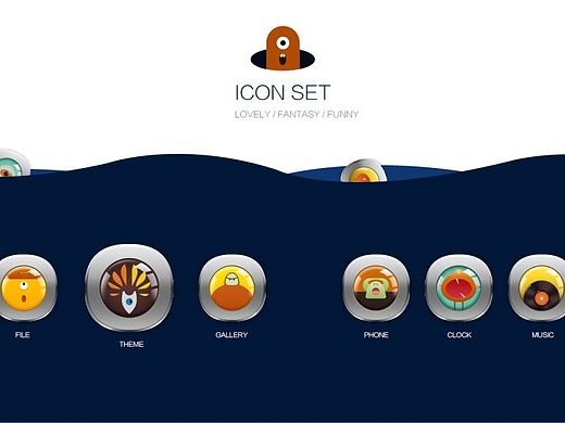 以monster为题改编了一套icon/图标/主题图标