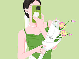 鮮花-女生-樂不思蜀