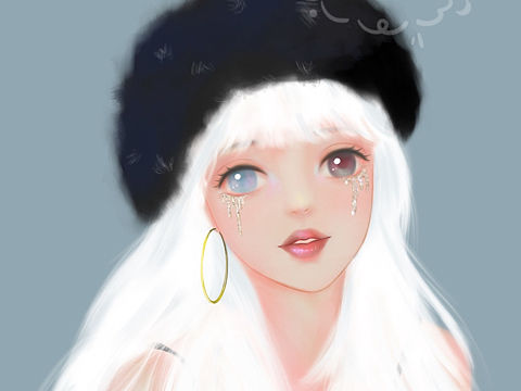 插画练习 - 双瞳（个人主页-ZNDI4MjUzNjQ=） - 创作习作 - 站酷设计师月牙骨子大老张原创素材 - 站酷ZCOOL