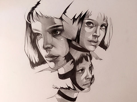 鉛筆手繪插畫－這個殺手不太冷（個人主頁-ZMjI5MjU1Mjg=） - 創(chuàng)作習作 - 站酷設計師MZ_先森原創(chuàng)素材 - 站酷ZCOOL