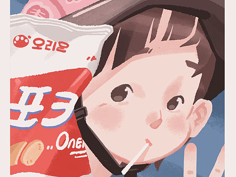 原创插画｜原味薯片和小摩托